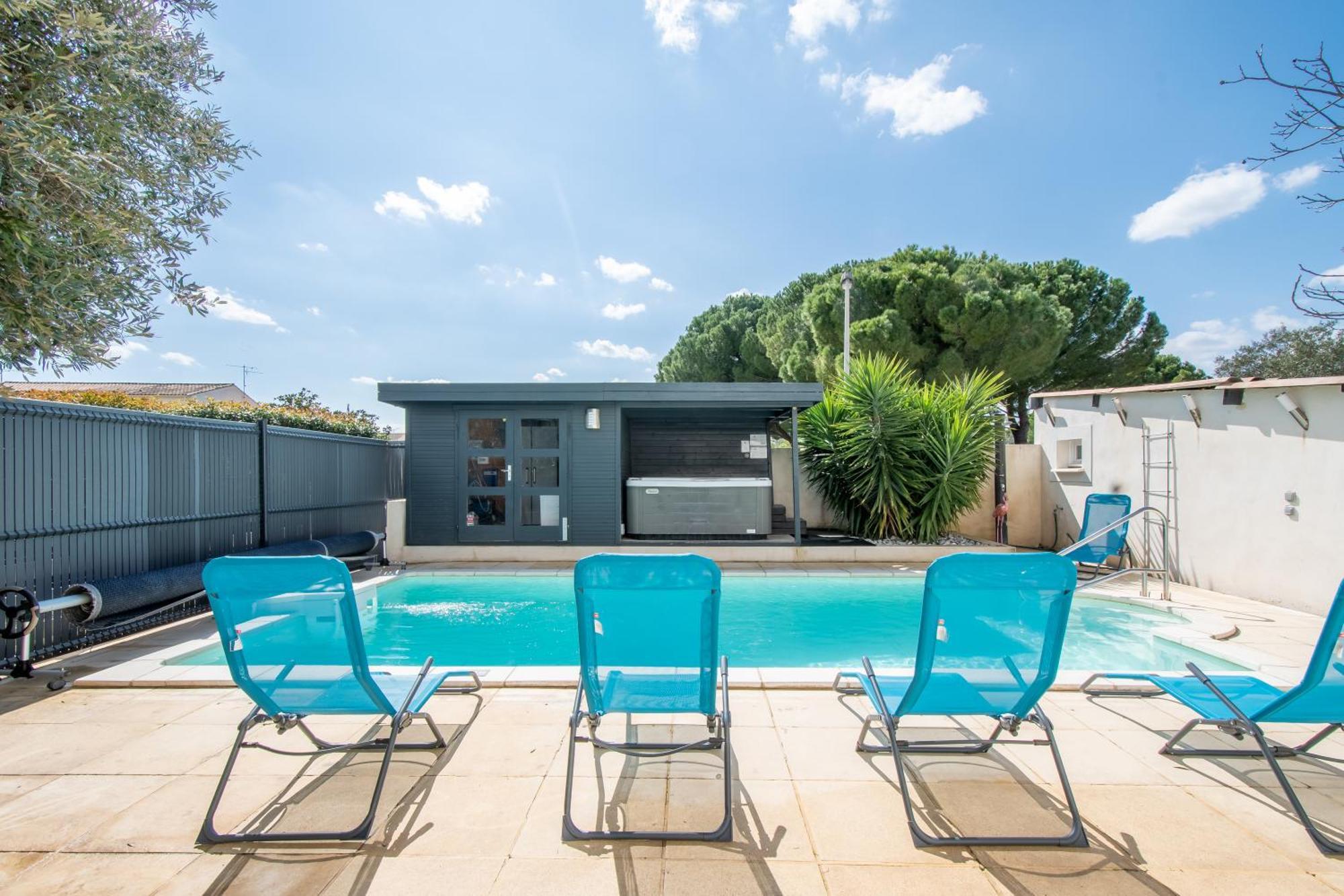 Guesthouse La Costiere - Logements Independants - Espace Piscine Jacuzzi Lunel  Εξωτερικό φωτογραφία